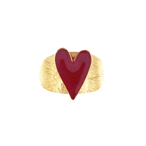 Кольцо TARATATA, Magic, разъемное, смола, слюдяной порошок, TT-W25-09419-203 красный фото 2